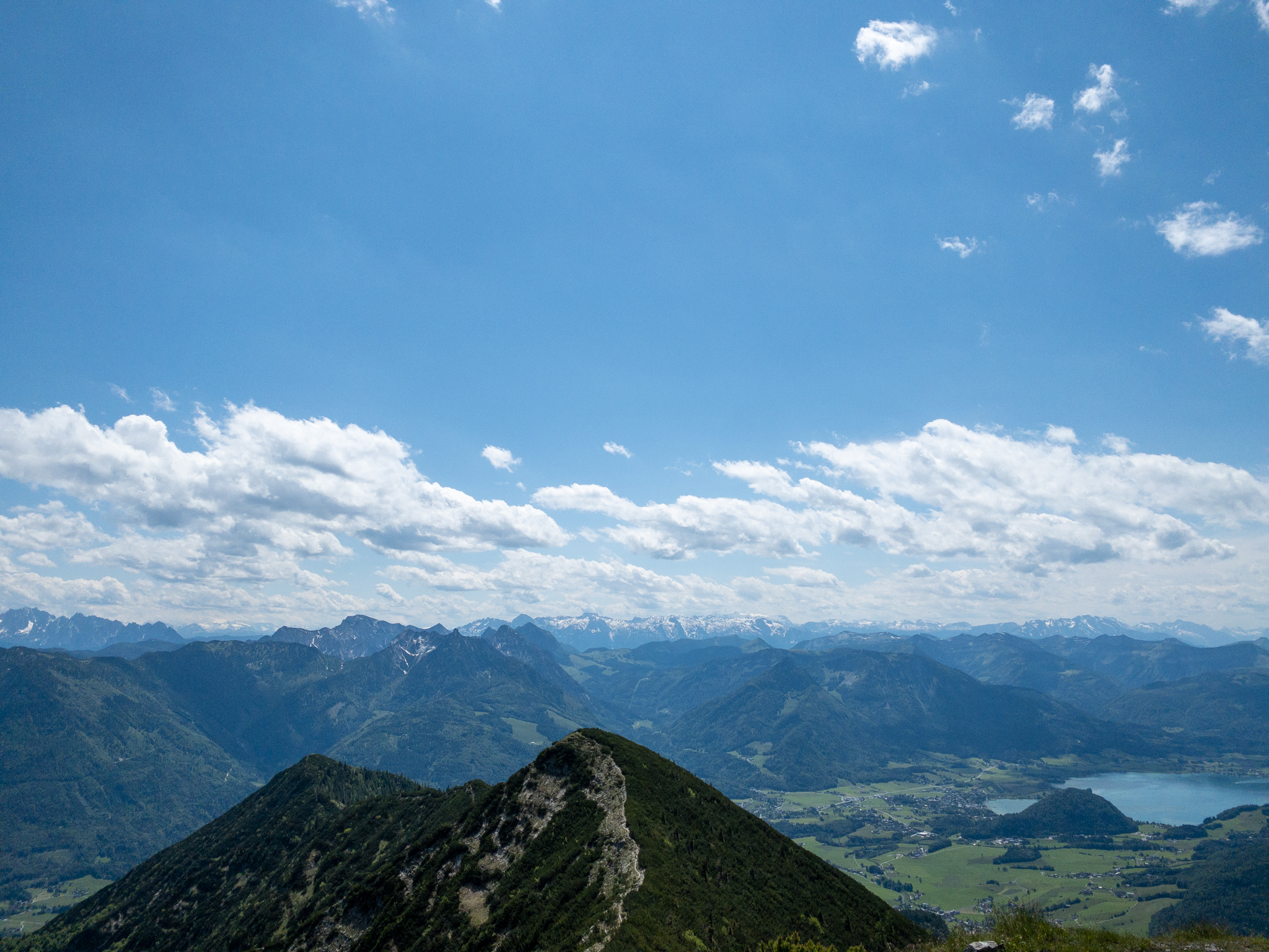 Summit view overseeing the path